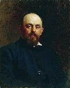 Ilya Repin Portrait of railroad tycoon and patron of the arts Savva Ivanovich Mamontov. France oil painting artist
